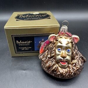 KURT ADLER POLONAISE WIZARD OF OZ COLLECTION COWARDLY LION ORNAMENT AP 1401 3.5"